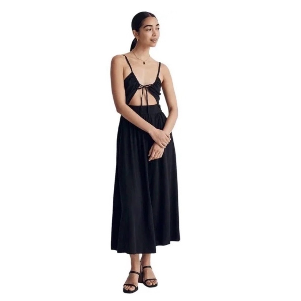 Madewell Strappy Black Midi Dress